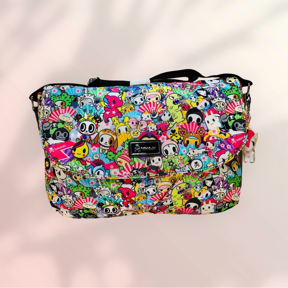 Tokidoki Messenger Bag Super Fan Crossbody w/ Unicorno Bag Charm Rare HTF NEW